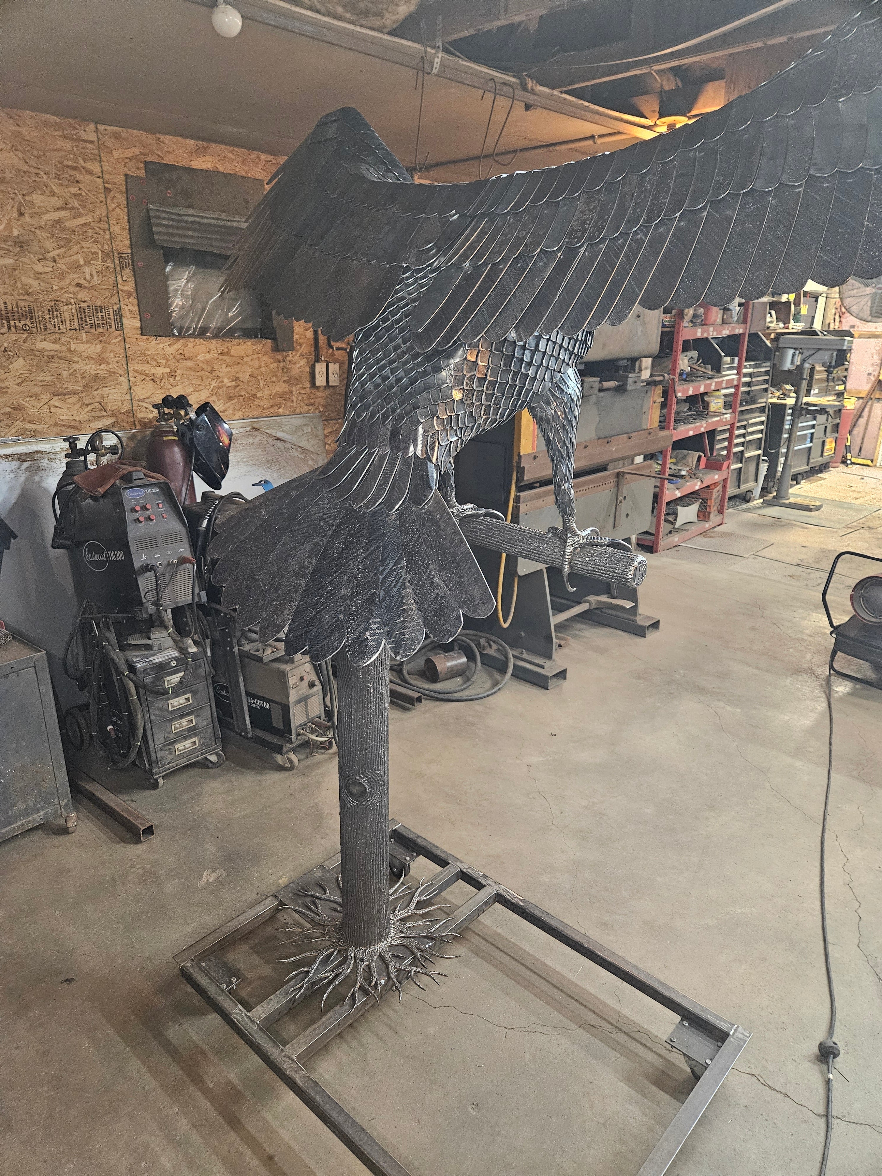 Metal Eagle Sculpture
