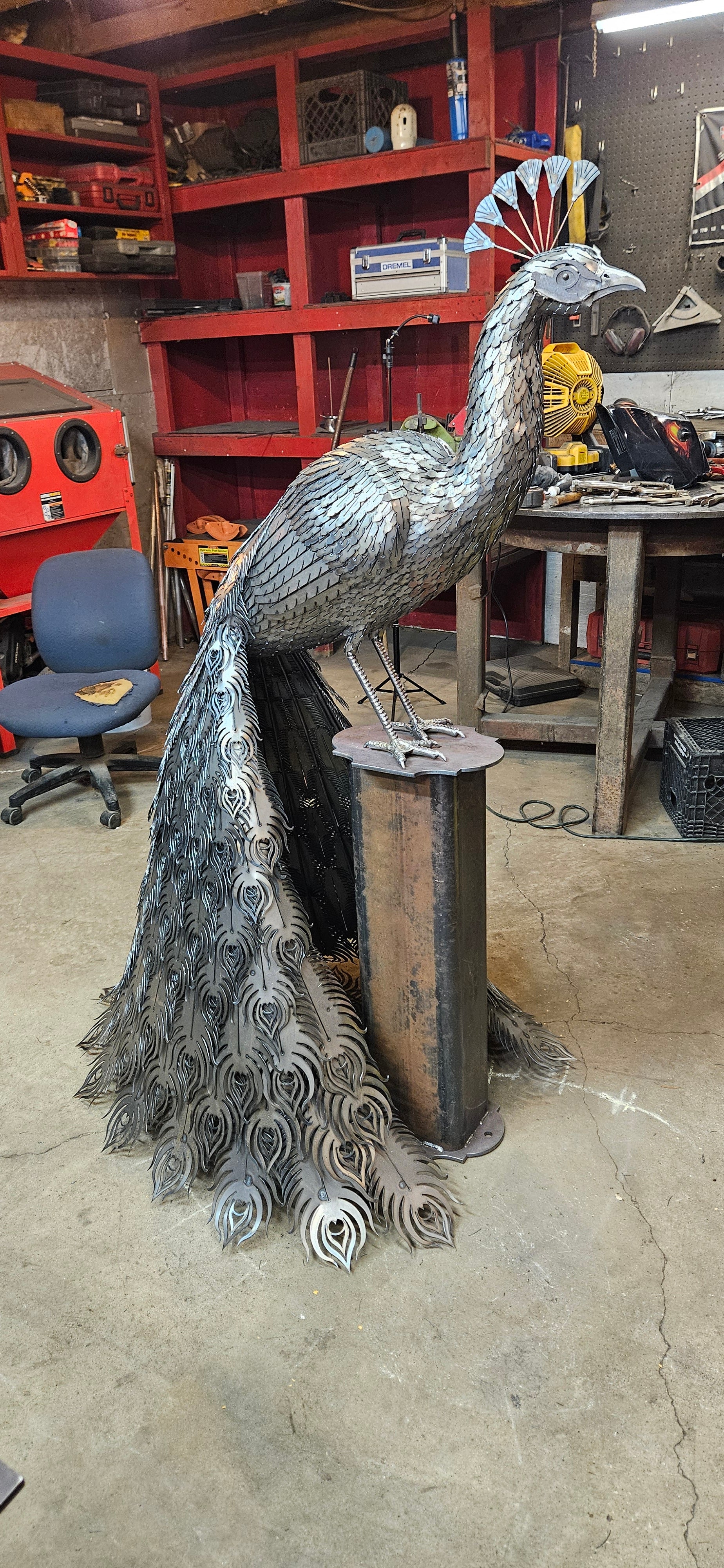 Peacock on a Pedestal