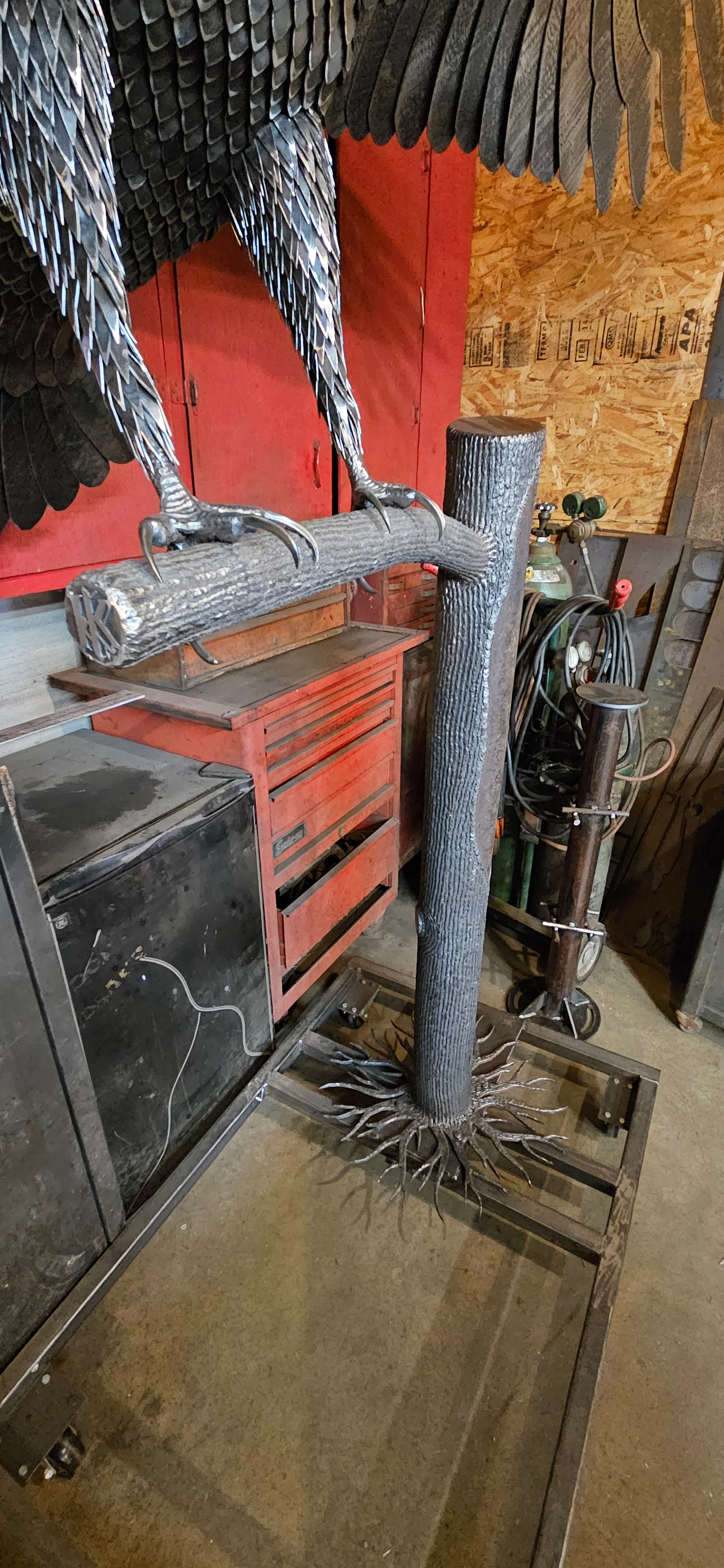 Metal Eagle Sculpture