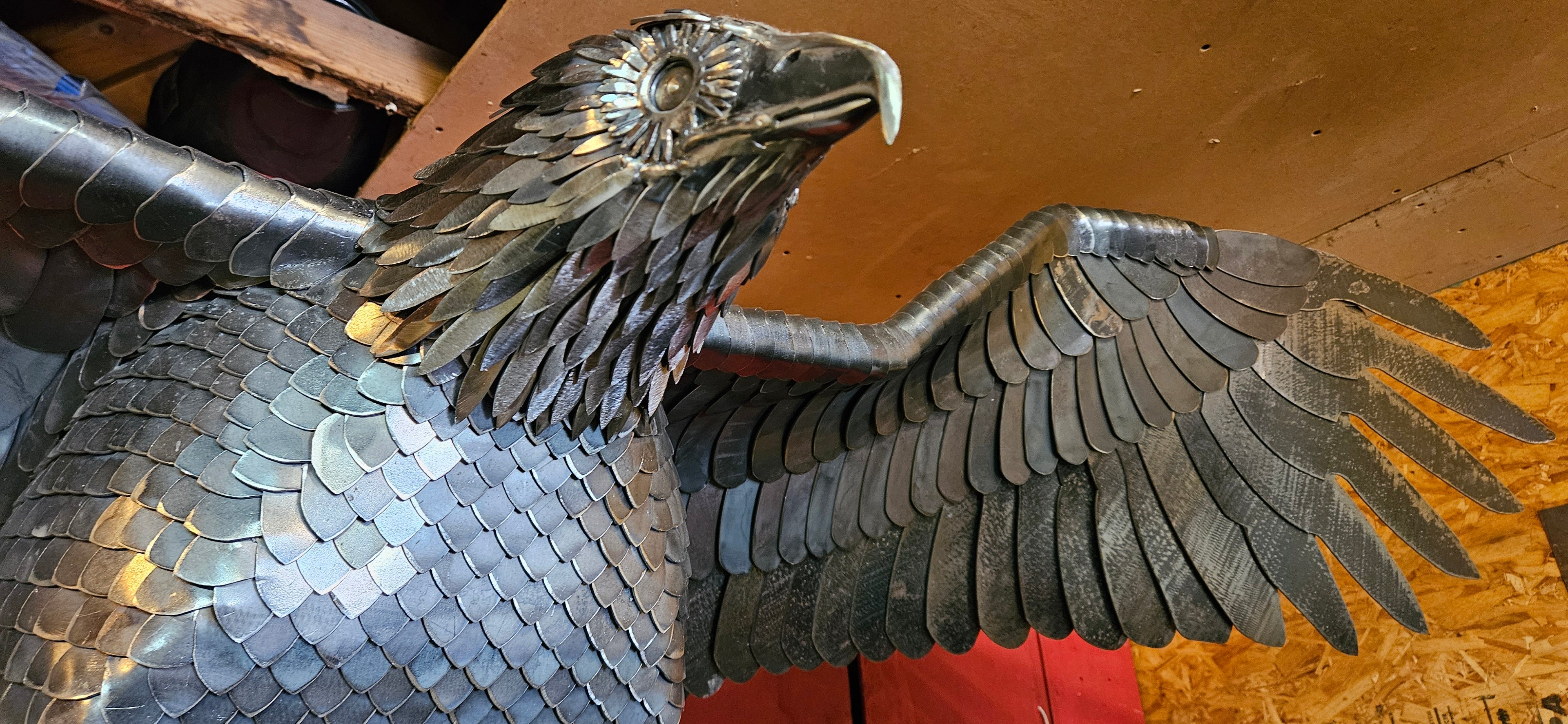 Metal Eagle Sculpture