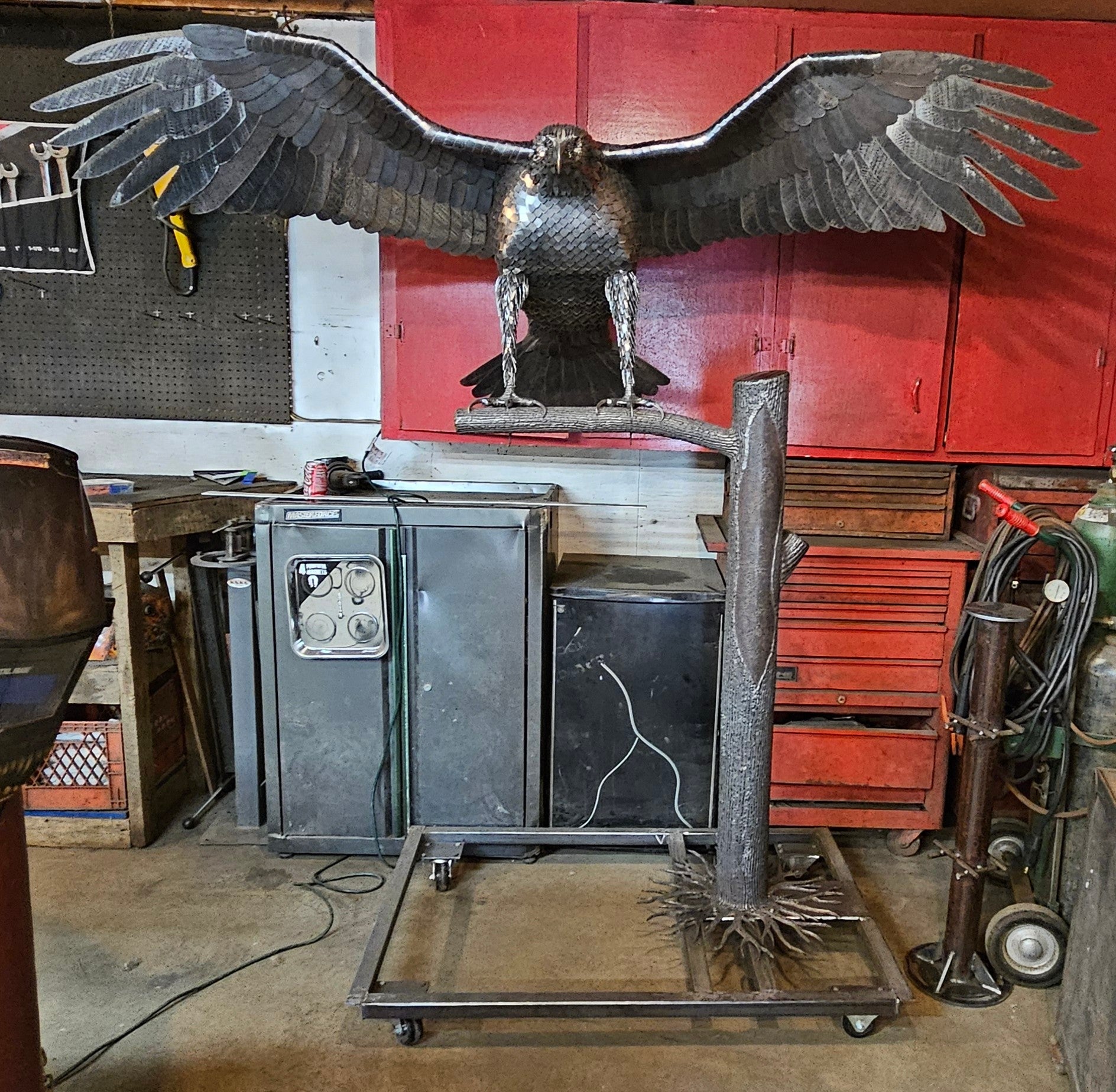 Metal Eagle Sculpture